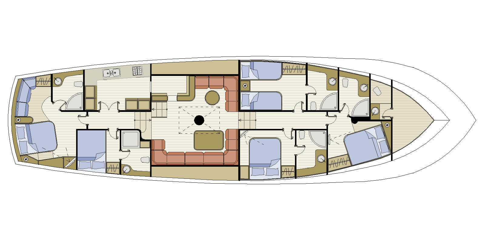 Yachtplan from exclusive Gulet Yacht Princess Funda I Marmaris