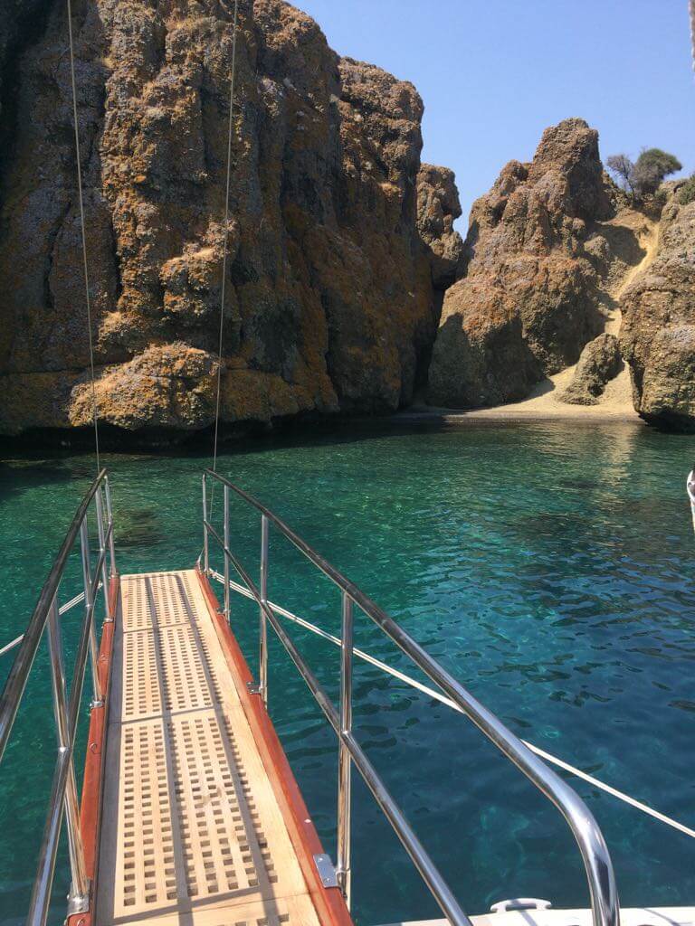 Passarella to your own natural sea pool on aboard of Princess Funda Yacht Marmaris I Turkey
